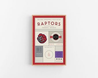 Toronto Raptors Stats Print | Wall Art | Vintage Poster | Raptors Basketball