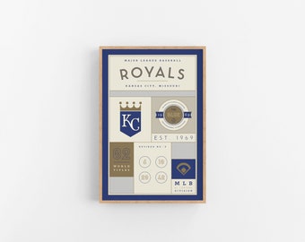 Kansas City Royals Stats Print | Wall Art | Vintage Poster | Royals Baseball