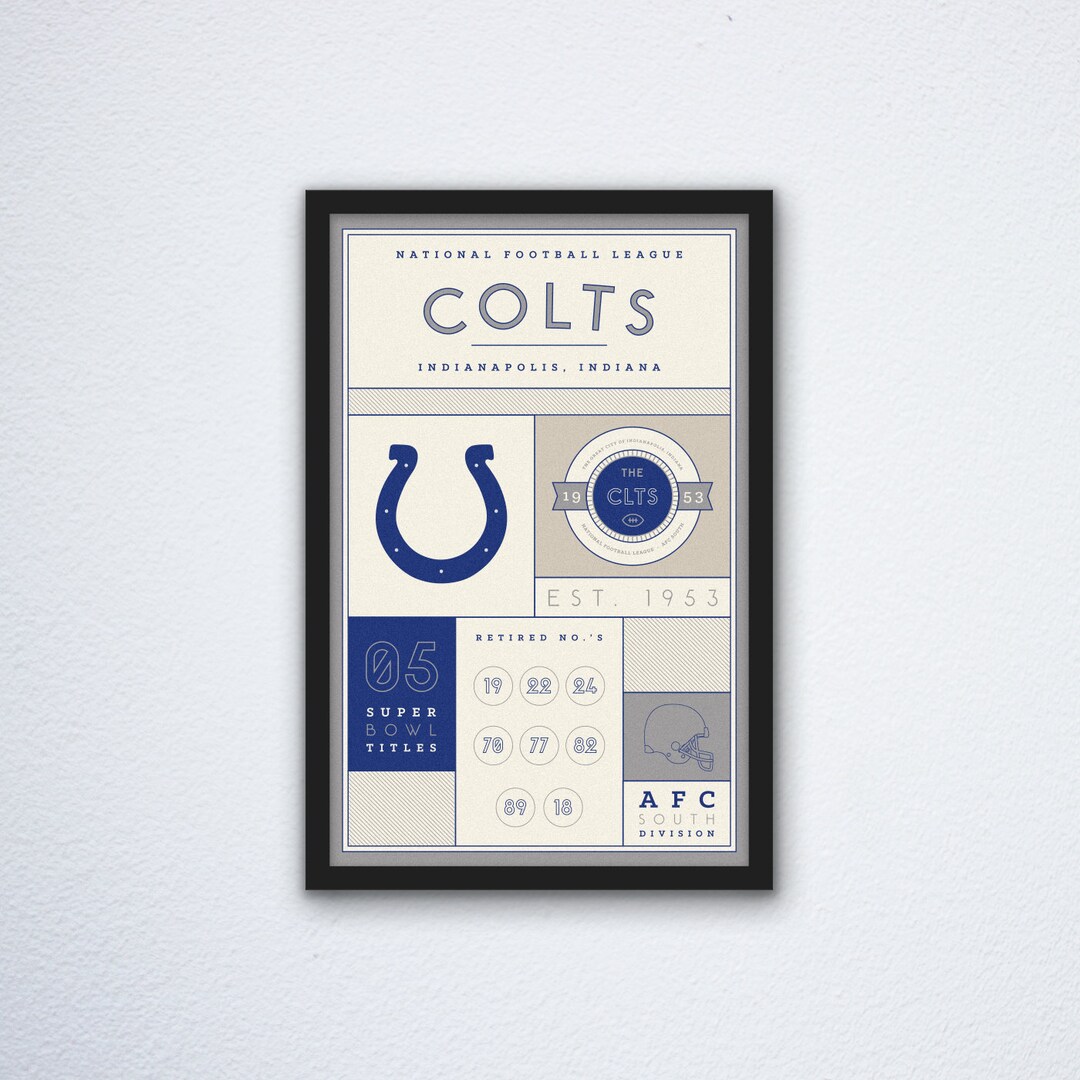 Indianapolis Colts Stats Print Etsy