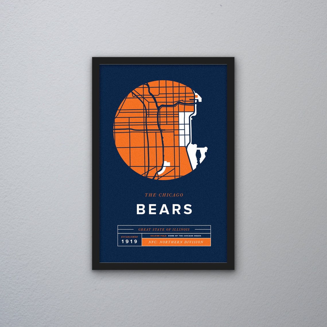 Chicago Bears Print - Etsy