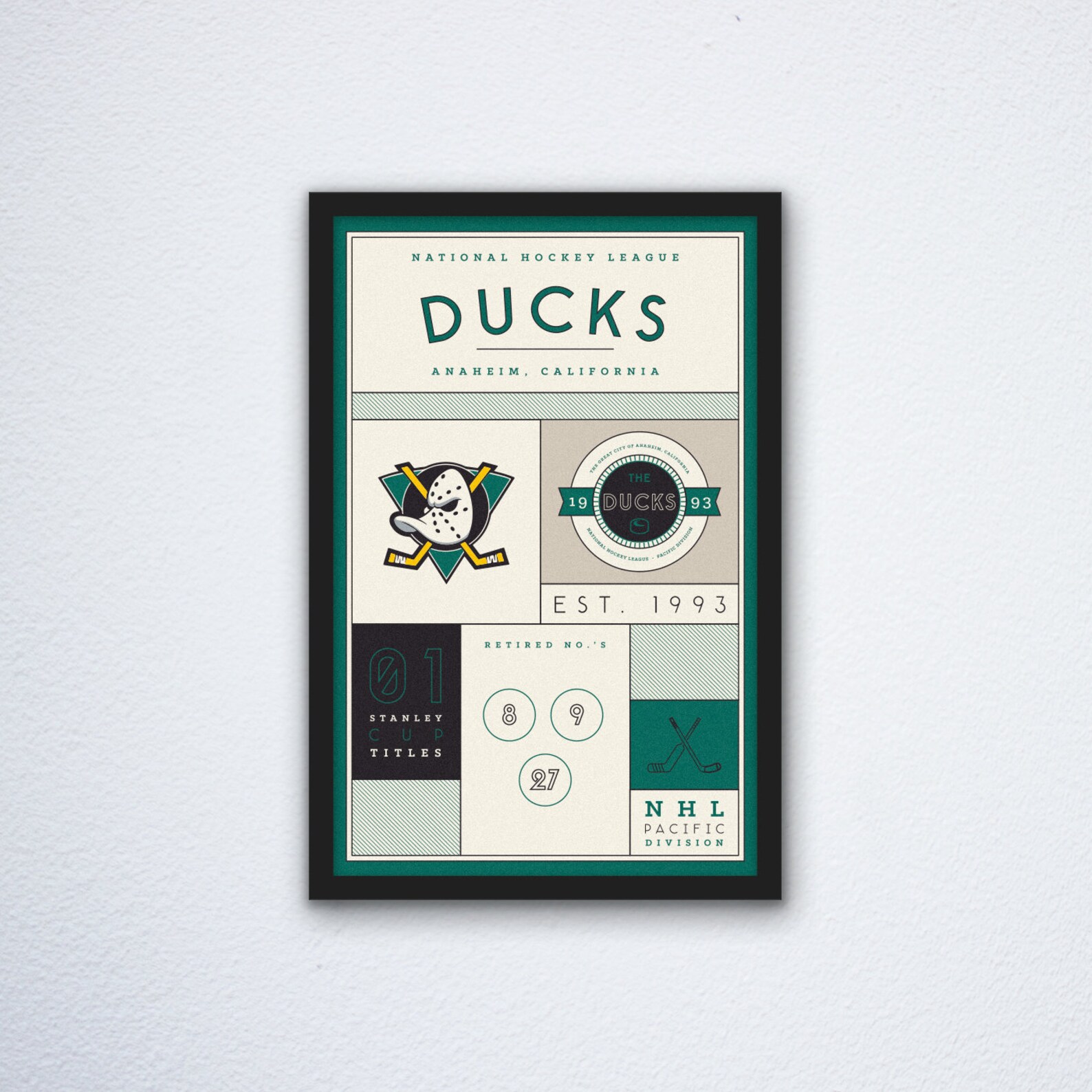 Anaheim Ducks Stats Print Etsy