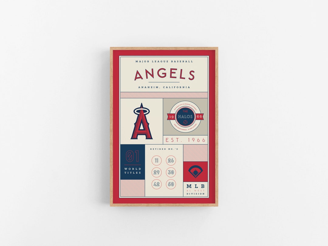Los Angeles Angels Stats Print Wall Art Vintage Poster Angels Baseball