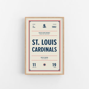 1961 ST. LOUIS CARDINALS Print Vintage Baseball Poster -  Denmark