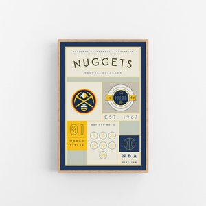 Denver Nuggets Stats Print | Wall Art | Vintage Poster | Nuggets Basketball