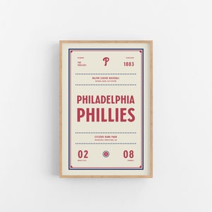 Philadelphia Phillies Ticket Druck | Wandkunst | Vintage Poster | Phillies Baseball