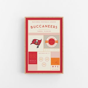 Tampa Bay Buccaneers Stats Drucken | Wandkunst | Vintage Poster | Freibeuter Fussball