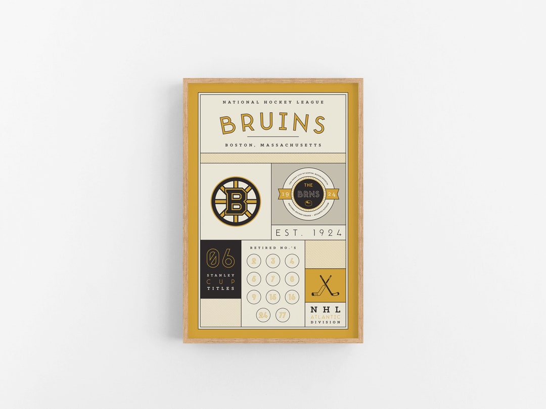 Boston Bruins Stats Print Wall Art Vintage Poster Bruins Hockey - Etsy