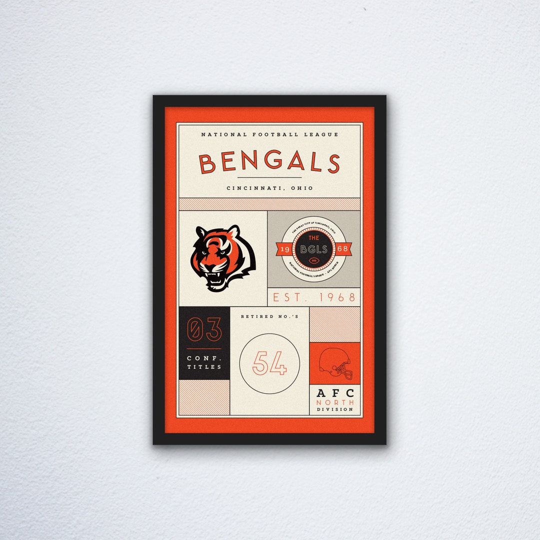 Cincinnati Bengals Stats Print Etsy