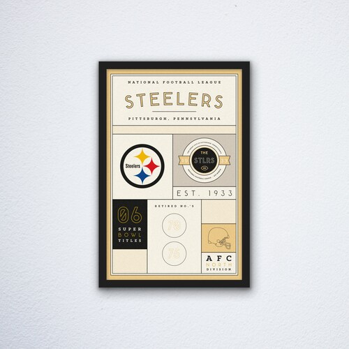 Pittsburgh Steelers Stats Print Etsy