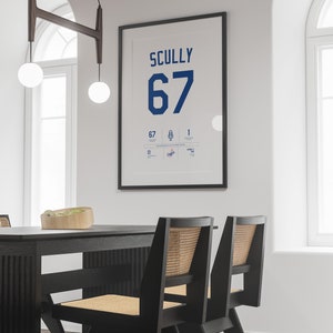 Vin Scully Stats Print Wall Art Vintage Poster Dodgers Baseball image 3