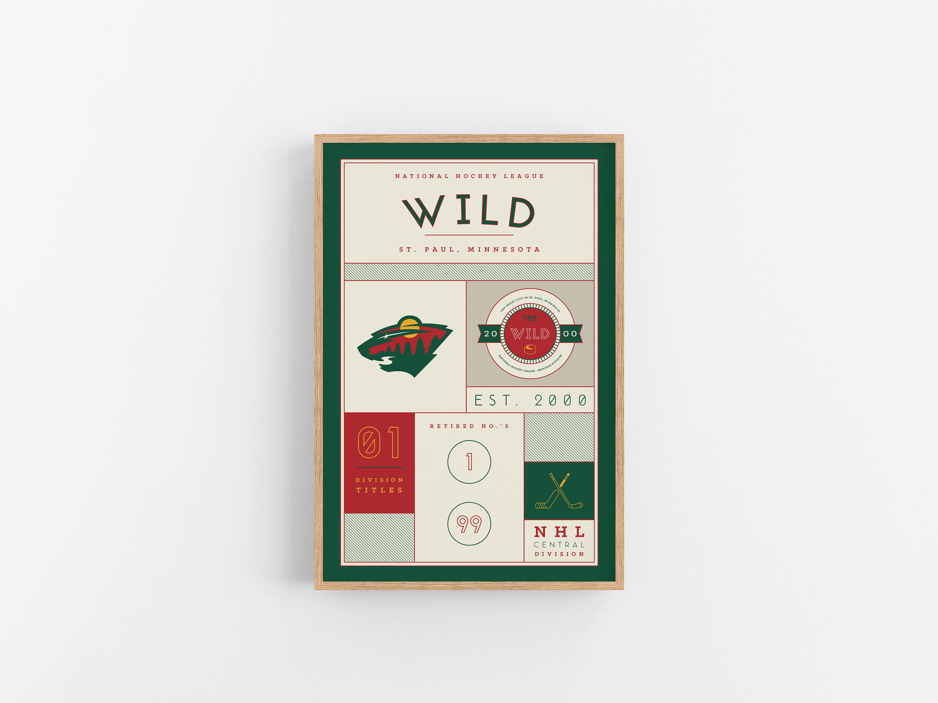 Vintage Hockey - Minnesota Wild (Tan Wild Wordmark) - Minnesota Wild -  Posters and Art Prints