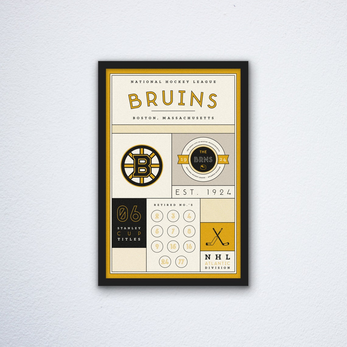 Boston Bruins Stats Print - Etsy