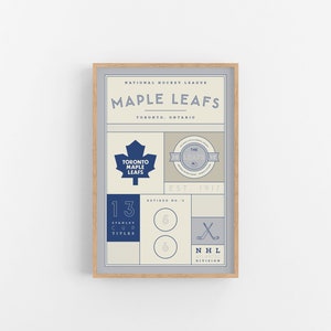 Toronto Maple Leafs Statistik Druck | Wandkunst | Vintage Poster | Ahornblätter Eishockey