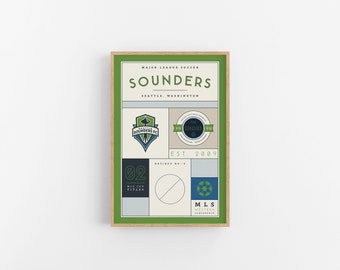 Seattle Sounders Stats Print | Wall Art | Vintage Poster | Sounders Soccer