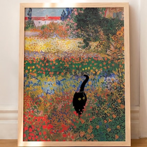 猫のポスター ゴッホ 面白いギフトプリント ウォールアート 有名な絵画