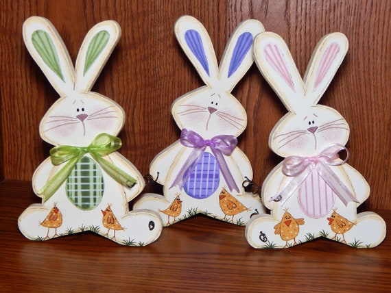 Easter Wired Edge Ribbon Easter Egg Bunny Rabbit Ribbon Pastel