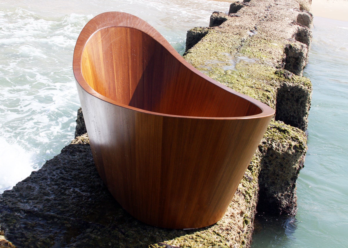 Calypso Wooden Bathtub. Vintage handmade tub for relaxation Etsy