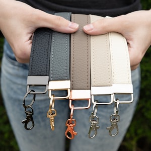 Genuine Leather Wristlet Keyring