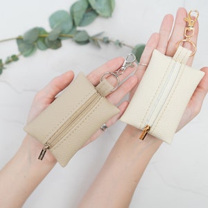Echtleder Geldbörse / Leder Kopfhörer Tasche In 6 Farben / Kleine Reißverschluss Schlüsseletui / Geldbörse / Unisex Geschenke aus Leder