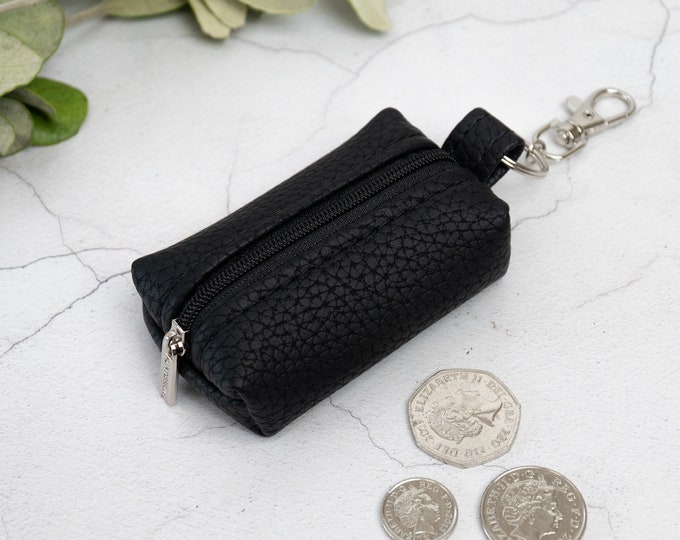 Genuine Leather Boxy Coin Purse