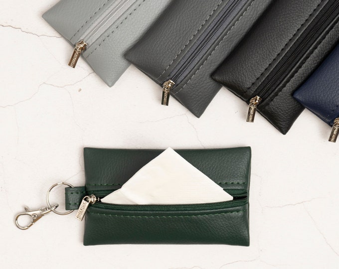 Vegan Leather Travel Tissue Holder