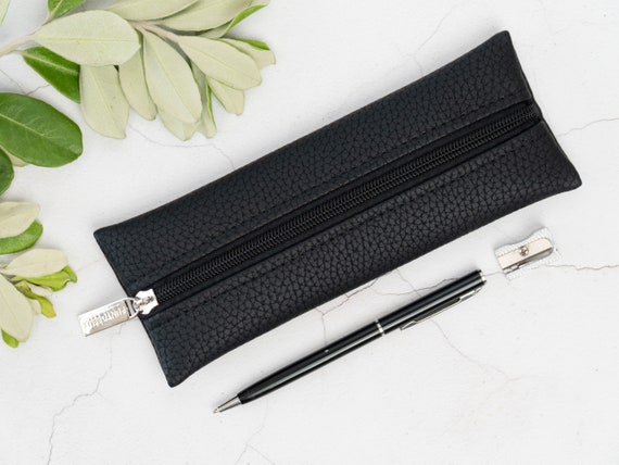 Genuine Leather Pencil Case, Make-up Brush Holder, Leather Pen