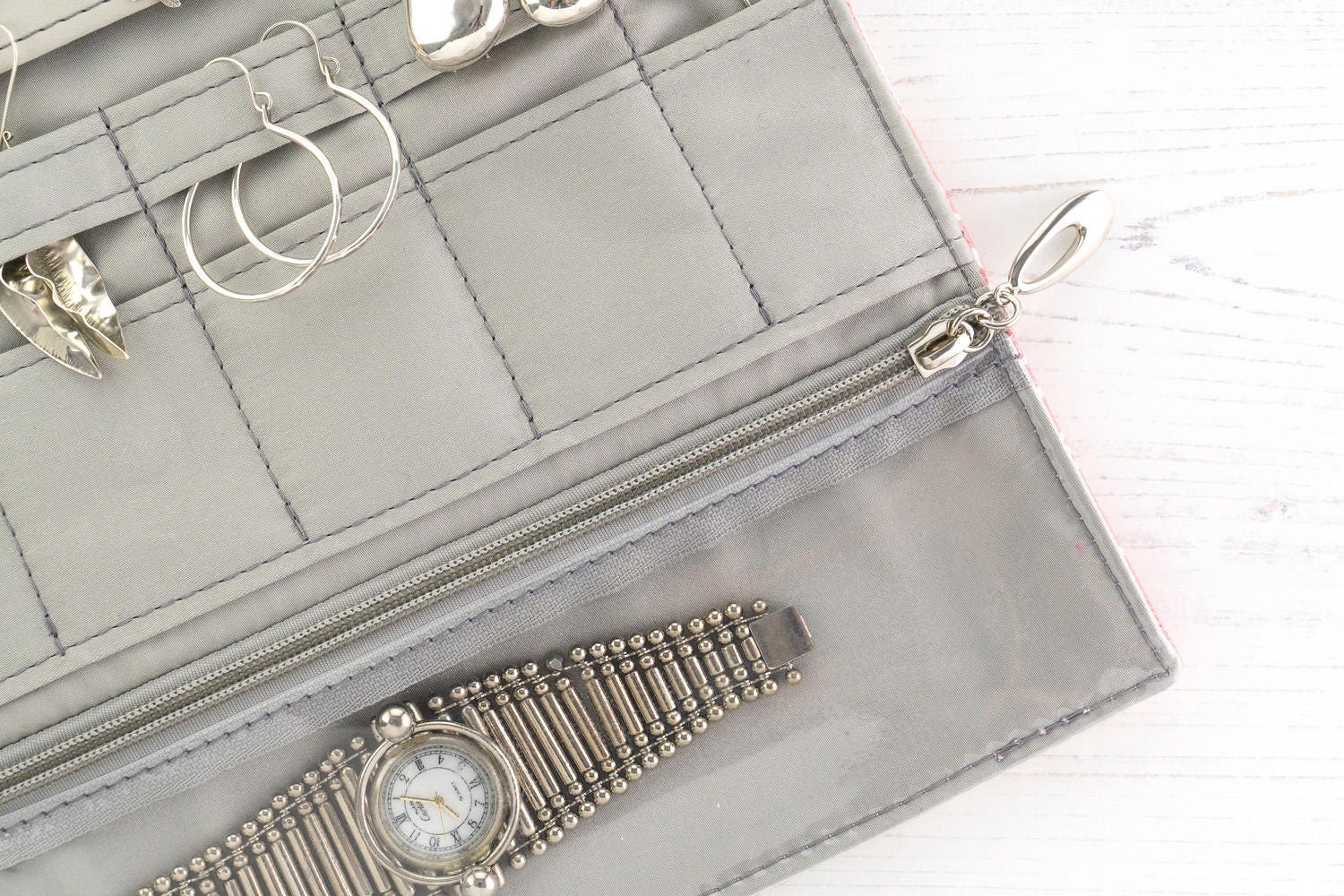 Travel Jewellery Roll / Travel Jewellery Organiser / Vegan Etsy