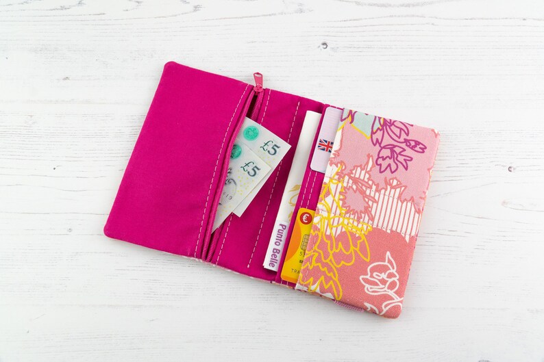 Mini Travel Wallet Travel Organiser Passport Holder Gifts For Travellers And Women Passport Cover In Exclusive Fabric Ice Cream