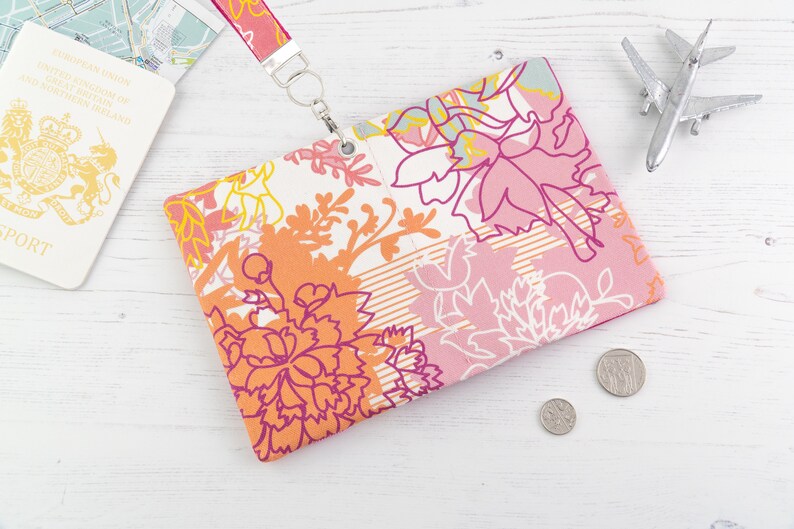Mini Travel Wallet Travel Organiser Passport Holder Gifts For Travellers And Women Passport Cover In Exclusive Fabric Ice Cream