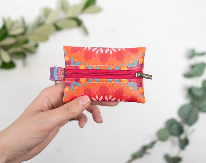 Printed Vegan Leather Coin Purse