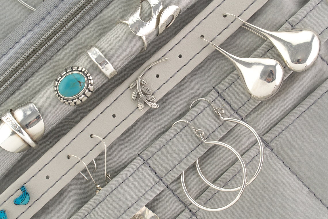 Travel Jewellery Roll / Travel Jewellery Organiser / Vegan Etsy