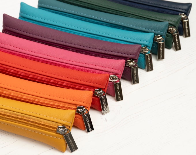 Leather Skinny Pencil Case