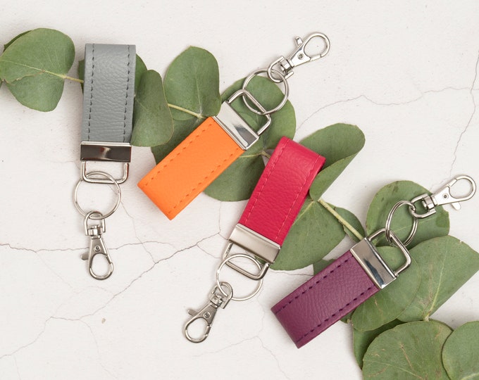 Vegan Leather Mini Key Fob