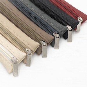 Astuccio sottile in vera pelle per matite / Portapenne per tavoletta grafica / Porta stilo / Borsa per cosmetici sottile / Porta pennelli per il trucco / Custodia per attrezzi artigianali