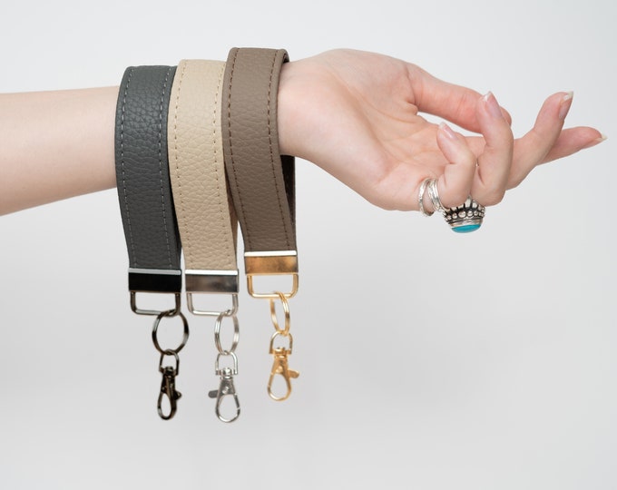 Genuine Leather Wristlet Keyring