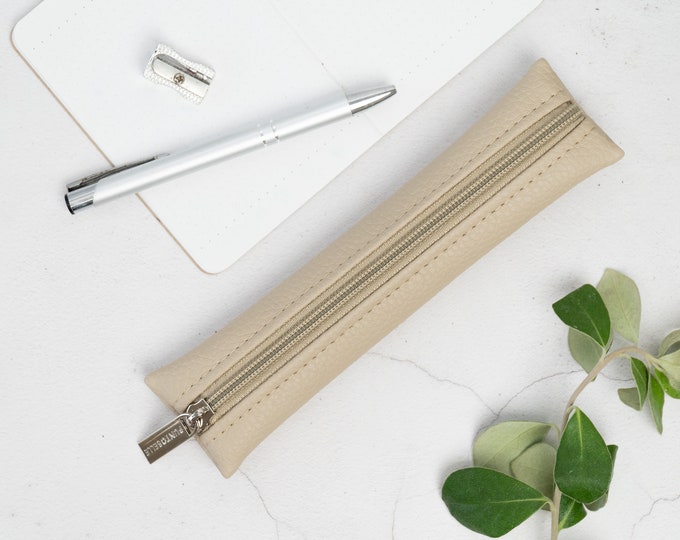 Genuine Leather Sleek Pencil Case