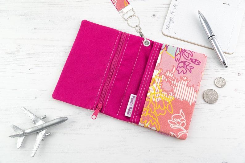 Mini Travel Wallet Travel Organiser Passport Holder Gifts For Travellers And Women Passport Cover In Exclusive Fabric Ice Cream