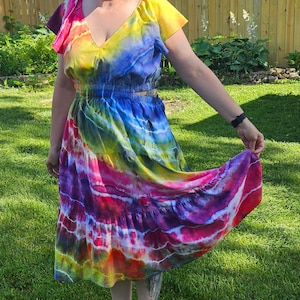 Tie dye dress (Large) - Perfect for summer festivals