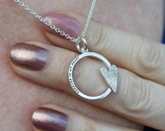 Silver Fingerprint Eternal Love Necklace