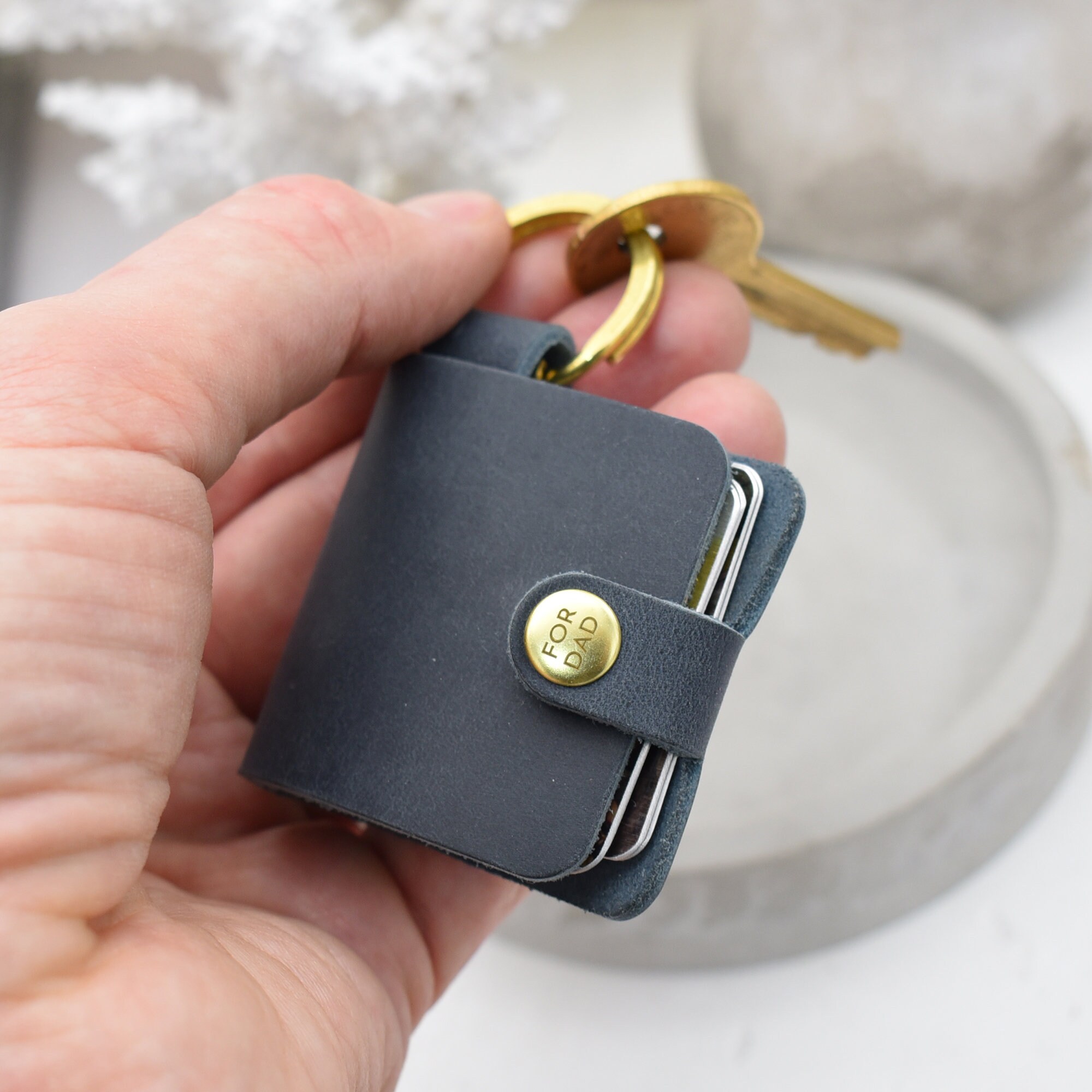 Personalised Leather Photo Book Keyring Etsy