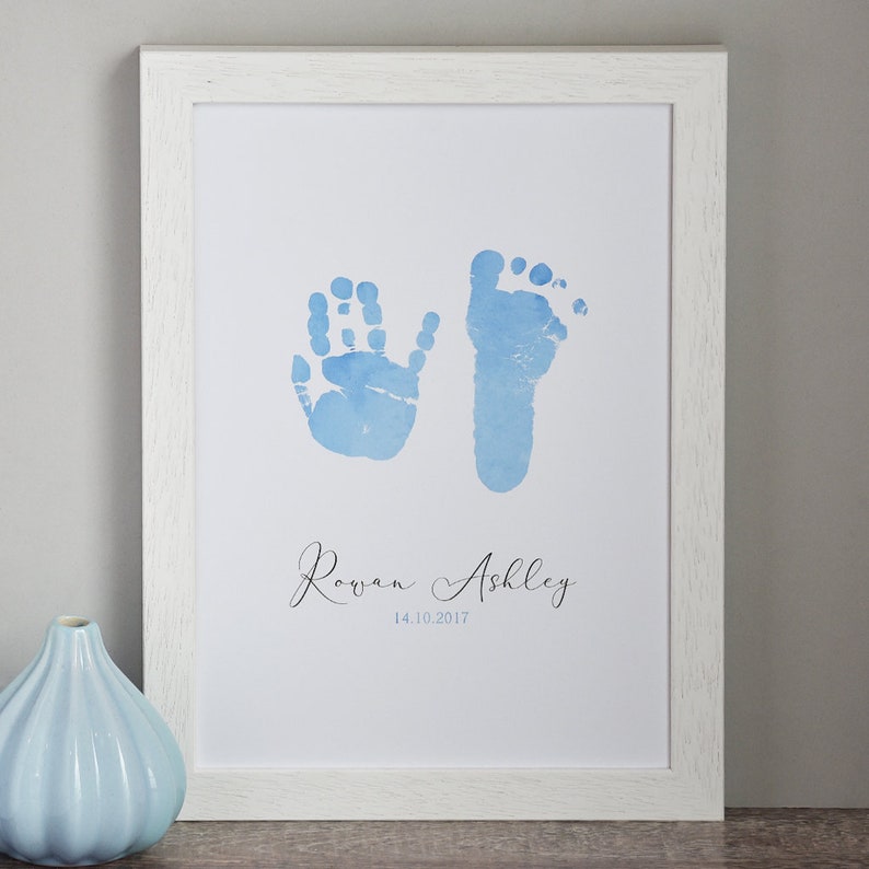 Personalised Baby Hand and Footprint Print New Baby Etsy