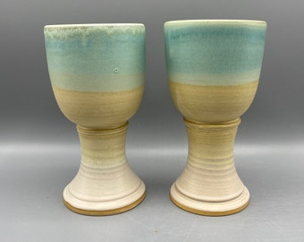 Set of 2 Handmade Wine Goblets
