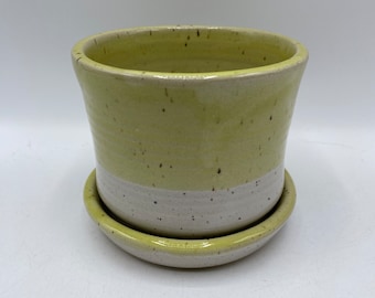 Handmade Small Planter / Saucer set