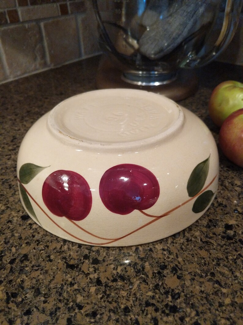 Antique Double Apple Watt Bowl U.S.A Wonderful Old Bowl!