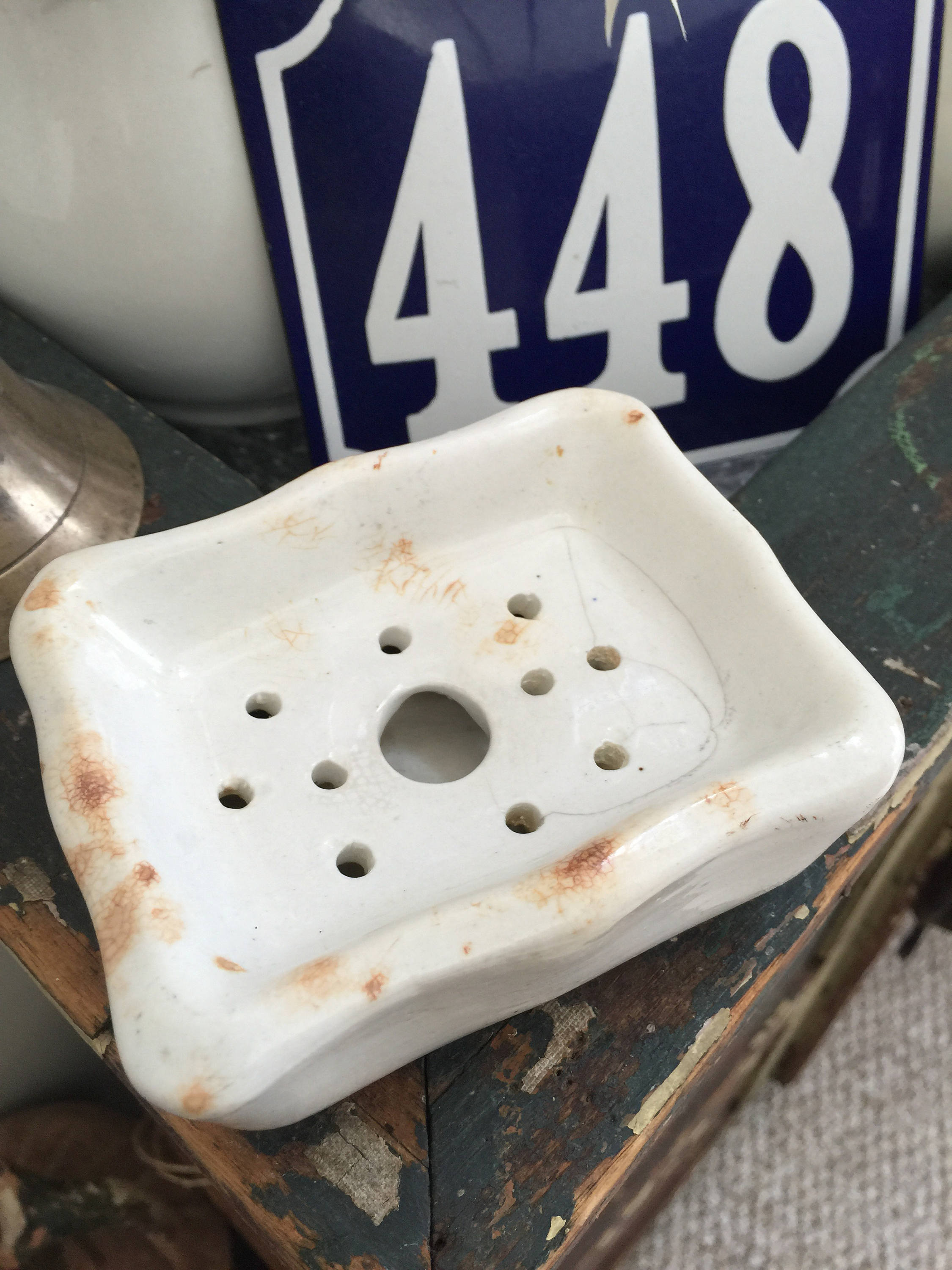 Antique// White Ironstone// Soap Dish// Mellor & Co// Etsy