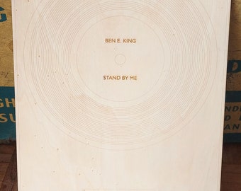 Personalised Wedding Guest Book Alternative First Dance Song engraved Gold Record Plaque LP record