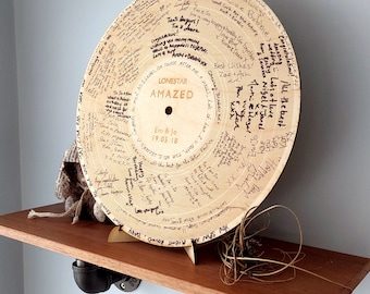 Stand only for 12" Personalised Wedding Guest Book Alternative LP record