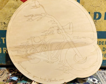Personalised Motorbike Harley Inspired Wedding/any occasion Alternative Guest Book design for all bike lovers