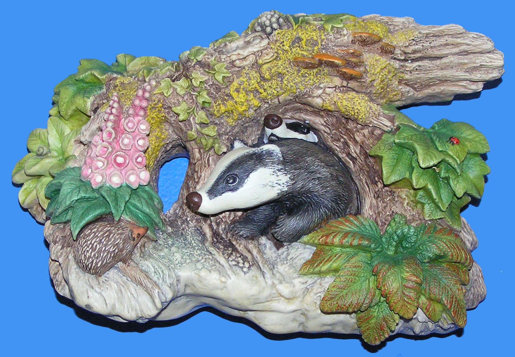 Vintage Large Bossons Head Badger Hedgehog MINT IN BOX With