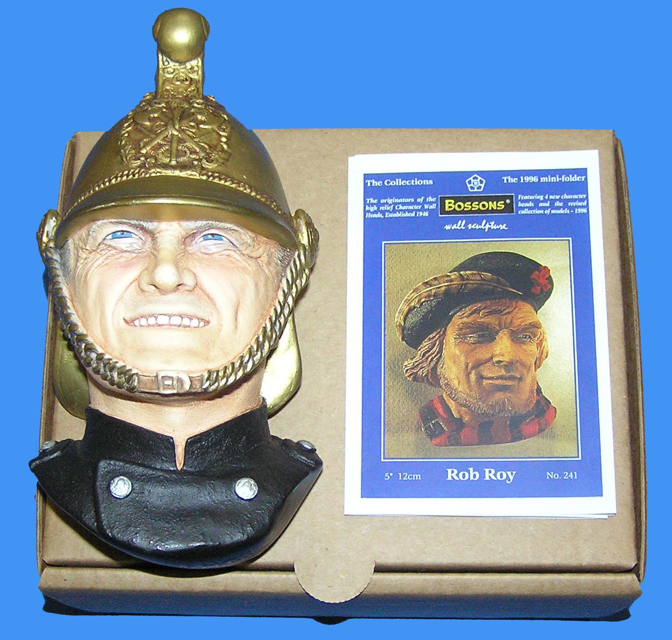 Vintage Bossons Bosson Head Victorian Fireman Pristine